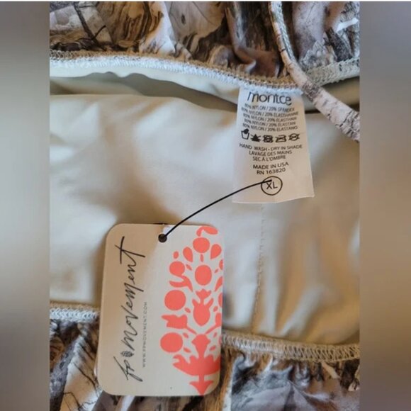 Free People NWT Montce Jacelyn Ruffle One-Piece Swimsuit in Camo Khaki size XL - Picture 5 of 6